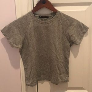 Brandy Melville Cropped Grey Top